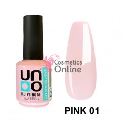 Sculpting Gel Easy Build Up Uno Pink 01, gel modelant roz laptos, 15 ml